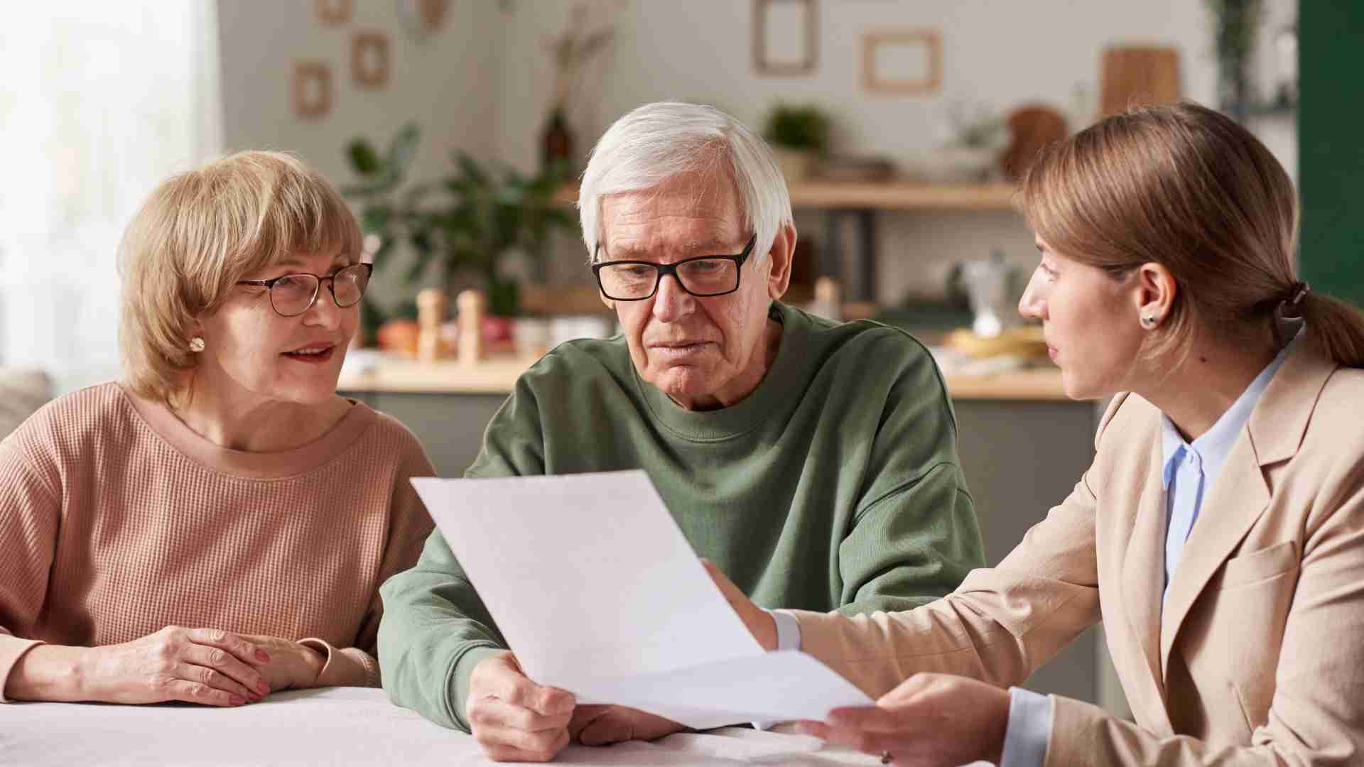 Older couple discussing how to disinherit a family member